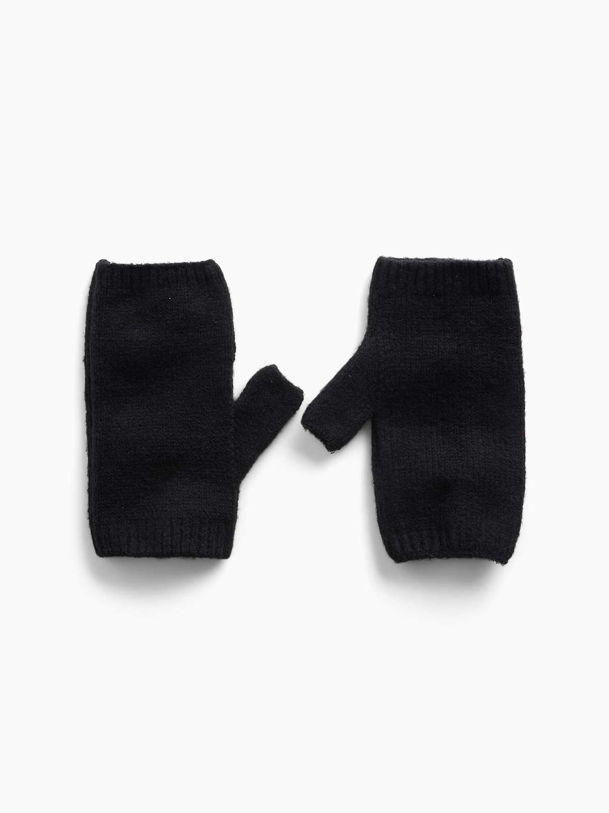 Image 1 of 2, Supersoft knit cotton-blend fingerless mittens., Ribbed hem., This product was made in a factory that invests in gender equity and women’s empowerment through RISE. Learn more at gapinc.com/equity ., Product #1184796