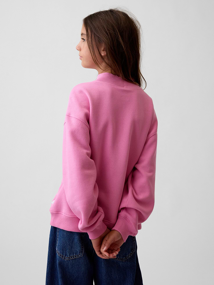 Image 2 of 5, Kids VintageSoft Oversized Mockneck Logo Sweatshirt