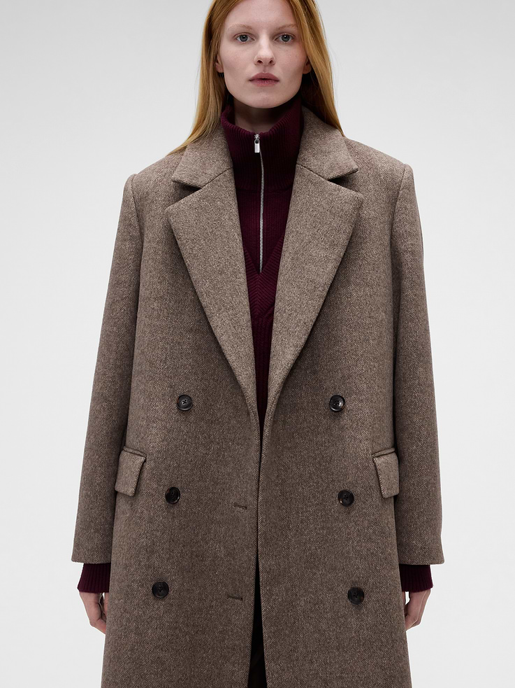 Image 5 of 10, Gap × Victoria Beckham Wool-Blend Chesterfield Coat