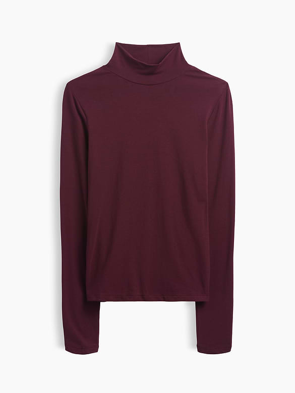Stretch Jersey Mockneck T-Shirt