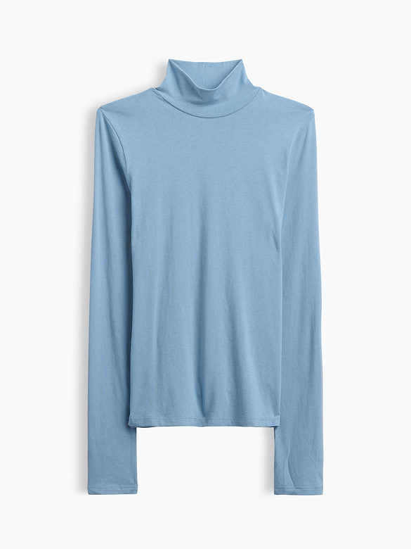 Stretch Jersey Mockneck T-Shirt