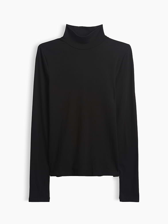 Stretch Jersey Mockneck T-Shirt