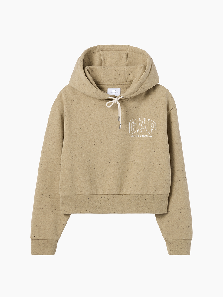 Image 7 of 7, Gap × Victoria Beckham Heavyweight Logo Crop Hoodie