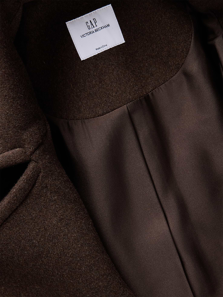 Image 8 of 10, Gap × Victoria Beckham Oversized Wool-Blend Peacoat