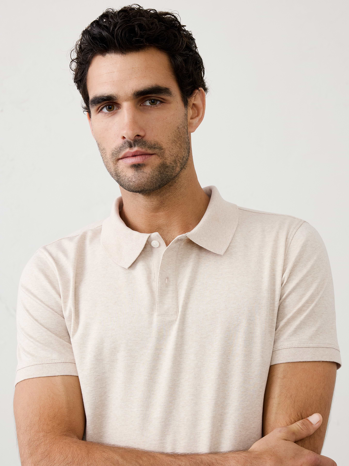 Image 3 of 8, Slim Luxe Touch Polo