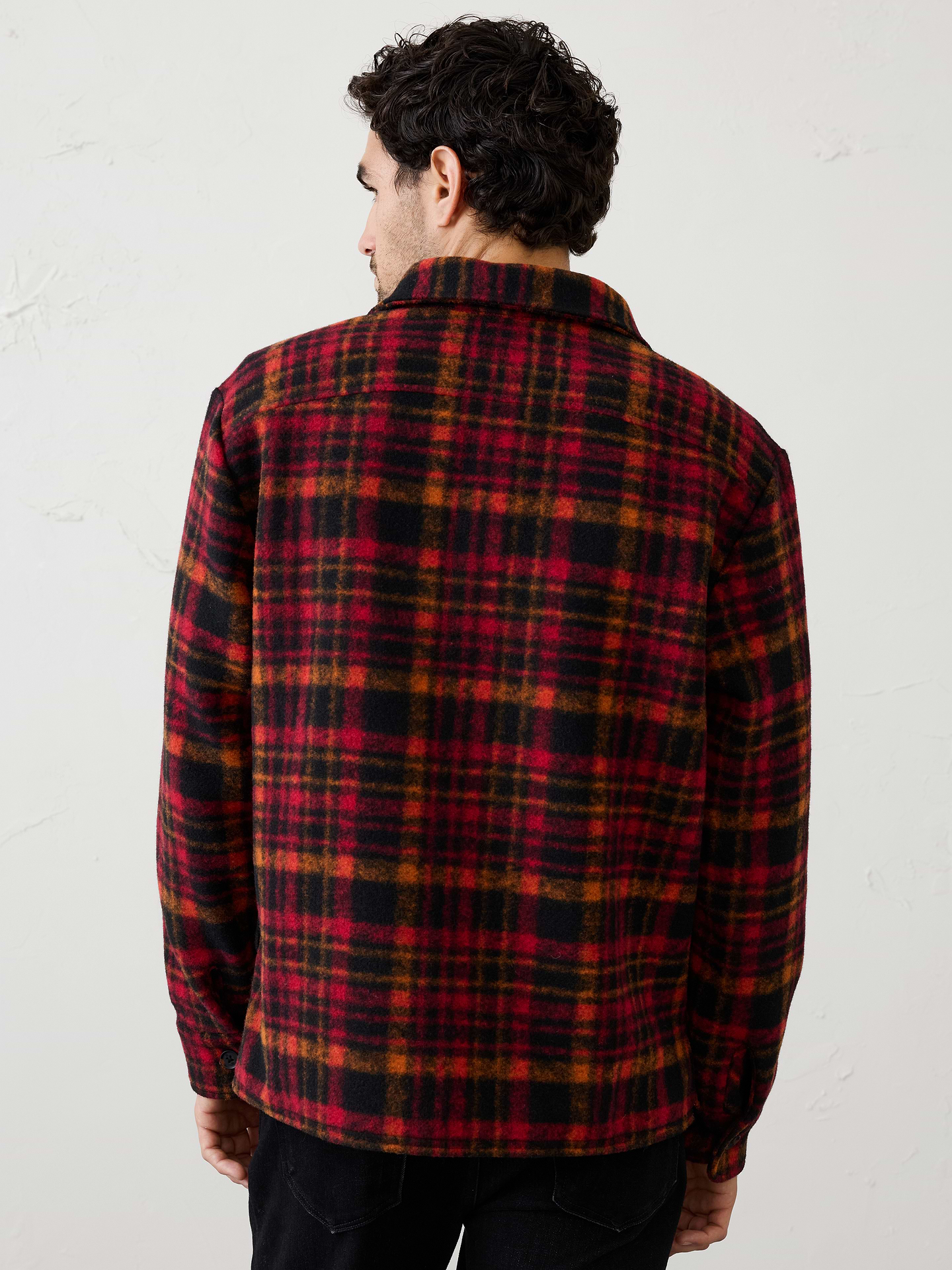 Image 2 of 8, Plaid Brushed Shirt Jacket