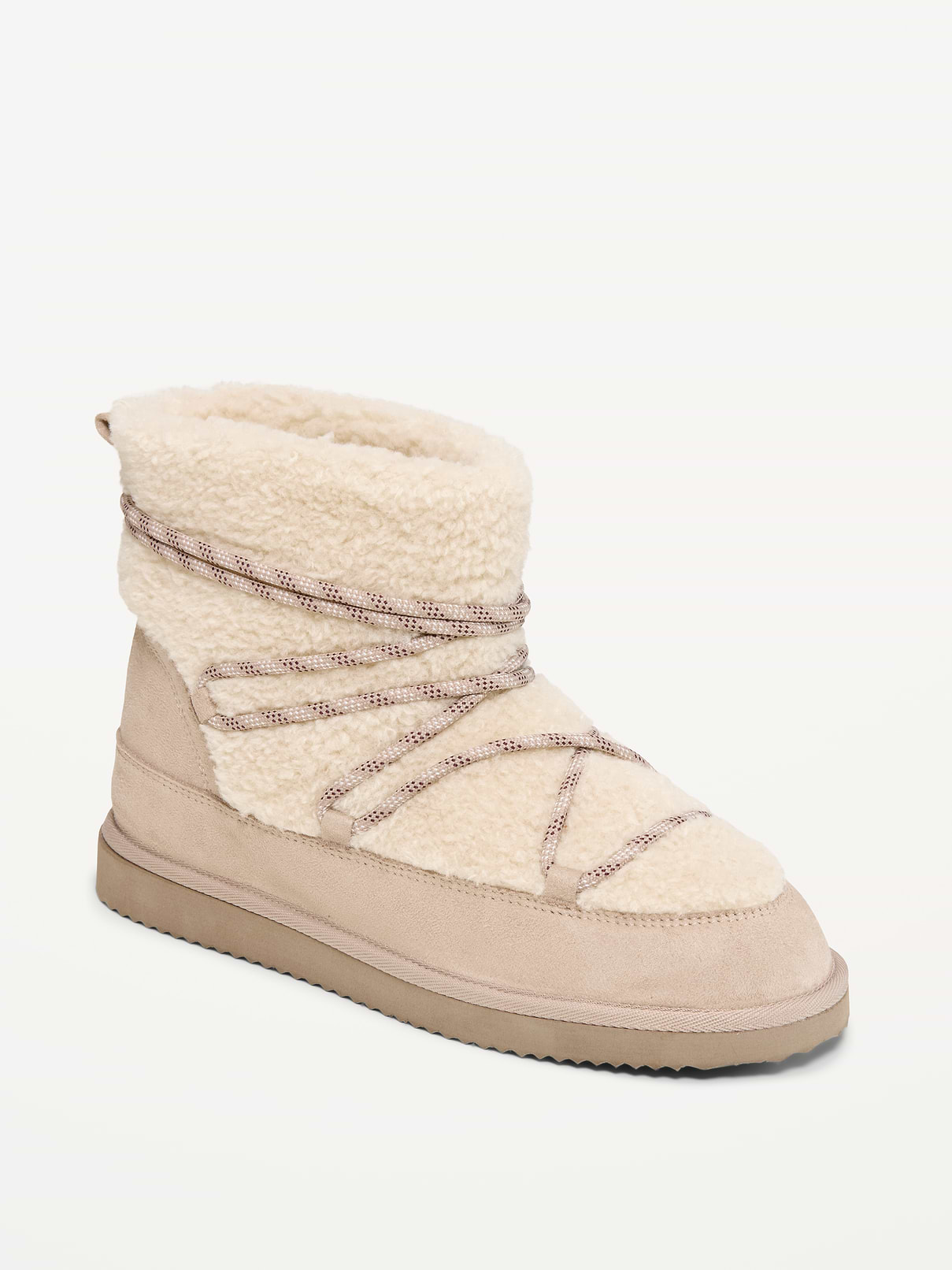 Faux-Suede Sherpa-Lined Après Boots