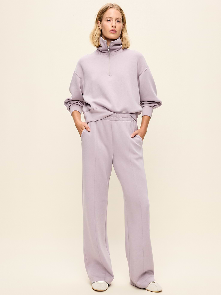 Image 2 of 11, High-Waisted Bounce Fleece Wide-Leg Sweatpants