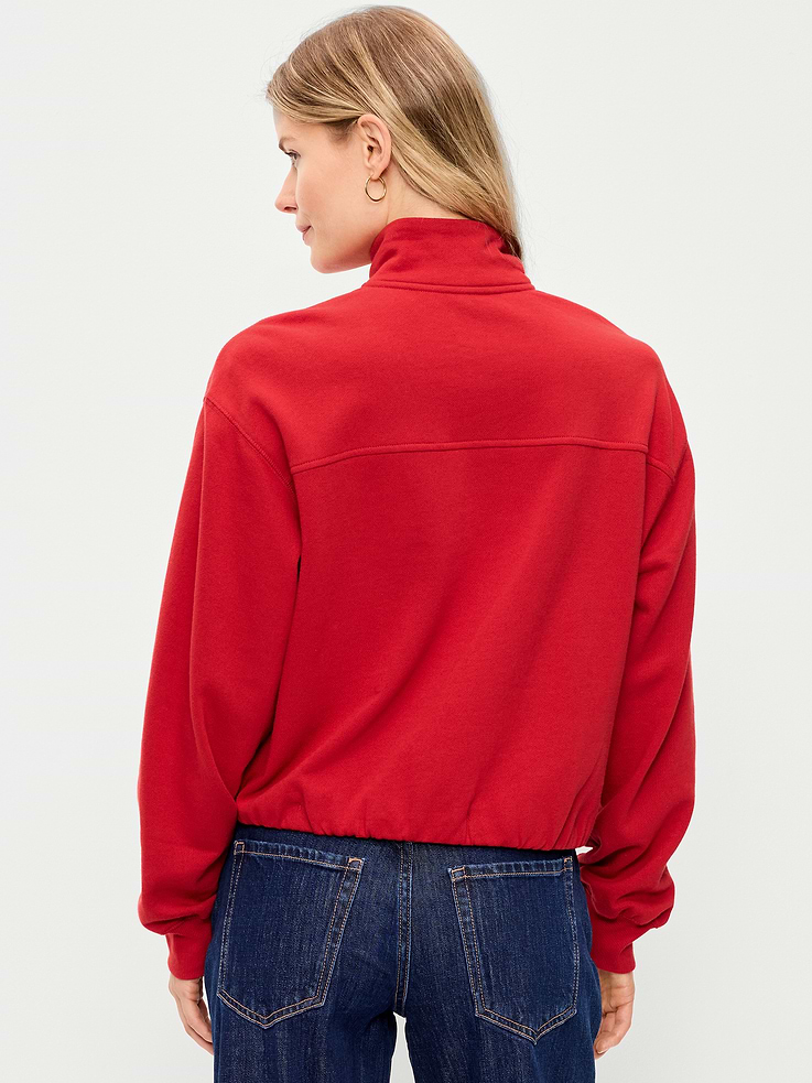 Image 2 of 4, SoComfy Funnel-Neck Sweatshirt