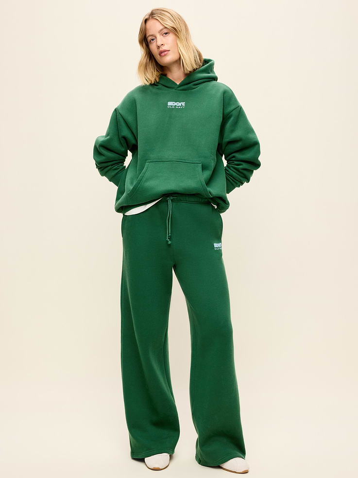 Image 2 of 7, Mid-Rise Baseline Fleece Wide-Leg Sweatpants