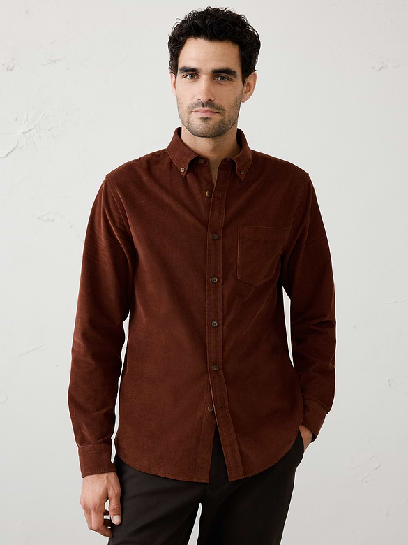 Slim-Fit Fine Wale Corduroy Shirt