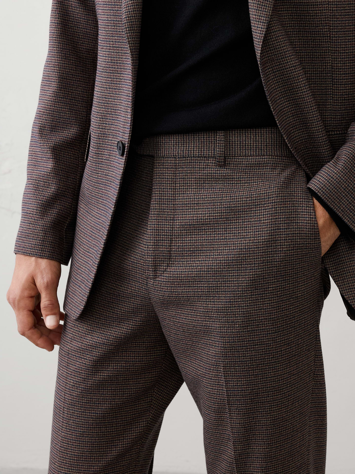 Image 3 of 3, Mini-Check Suit Trouser