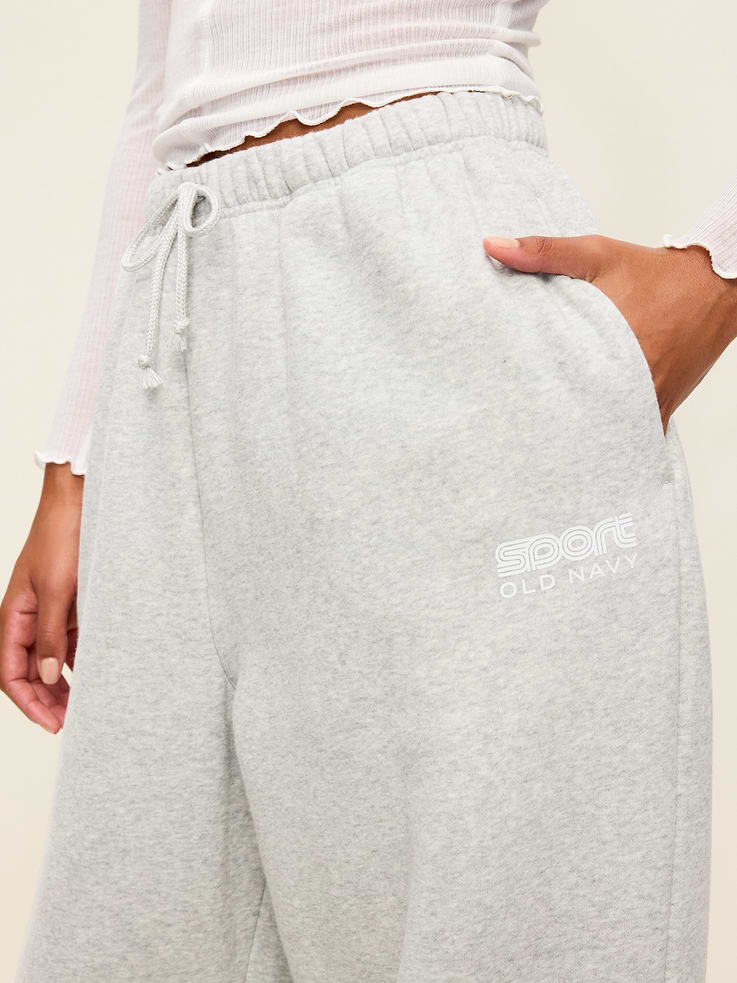 Image 4 of 7, High-Waisted Baseline Fleece Wide-Leg Sweatpants