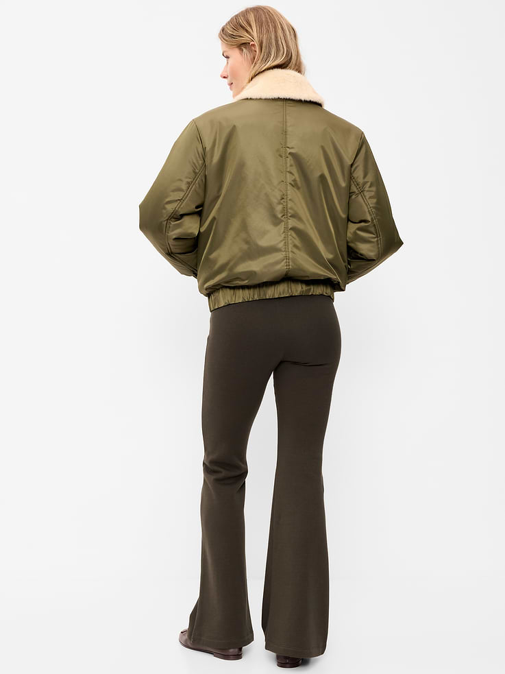 Image 3 de 4, Legging évasé à taille haute à doublure en molleton