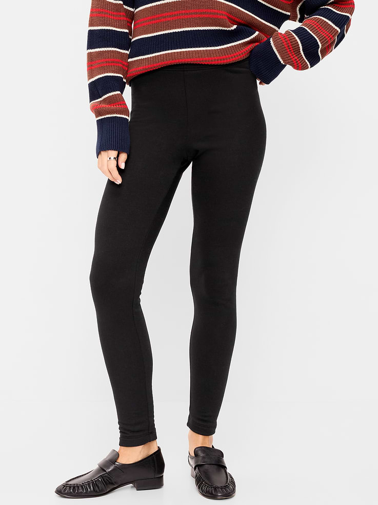 Image 2 of 4, High-Waisted Fleece-Lined Leggings