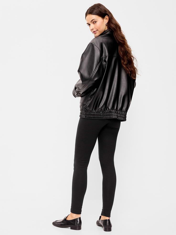 Image 3 of 4, High-Waisted Fleece-Lined Leggings