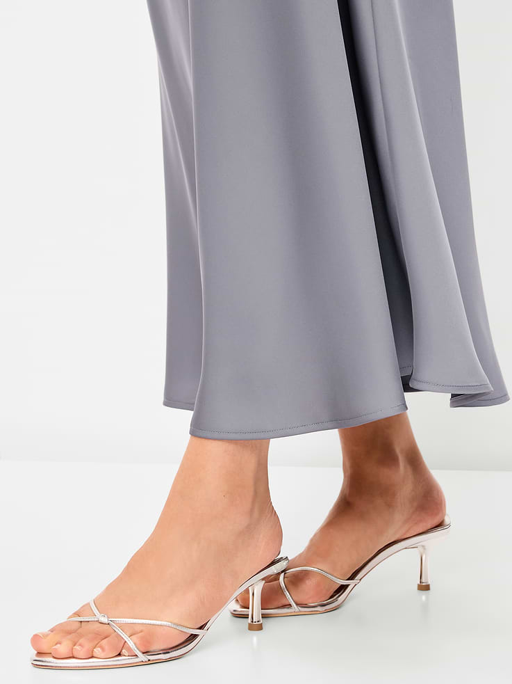 Image 4 of 8, Satin A-Line Maxi Skirt