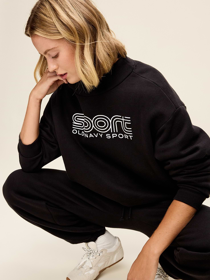 Image 3 of 8, Baseline Fleece Mock-Neck Sweater