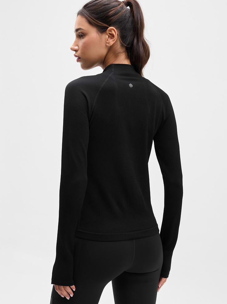 Image 3 of 6, Flurry Seamless Asym Half Zip