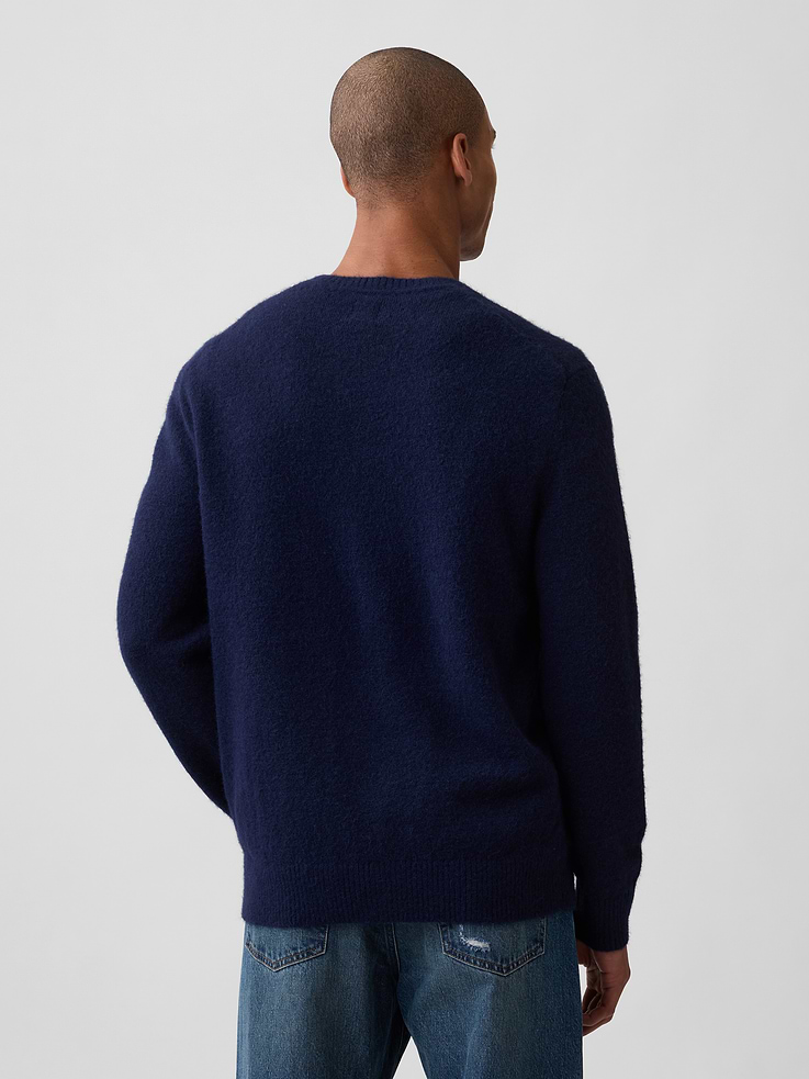 Image 2 of 5, Recycled Fair Isle Fuzzy Crewneck Sweater