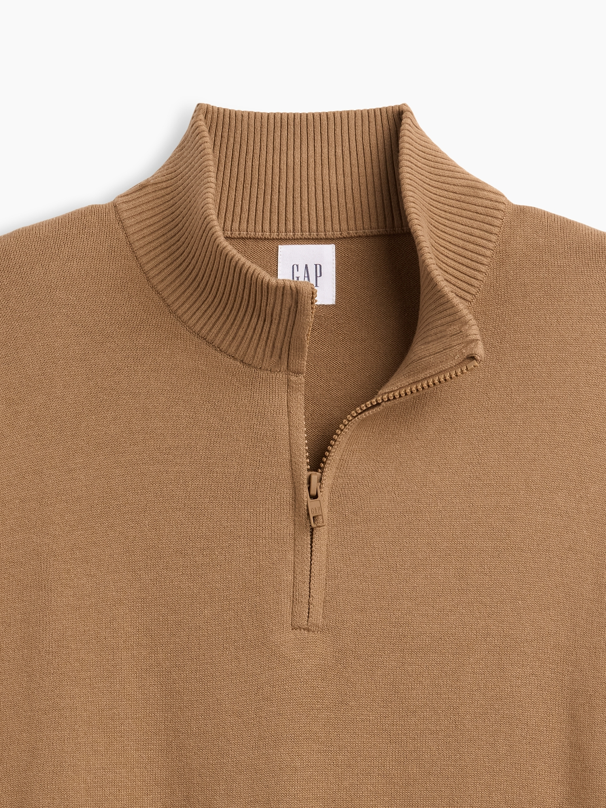 トップス @1201MANAKA 100% Cotton Relaxed Mockneck Quarter-Zip Sweater | Gap Factory