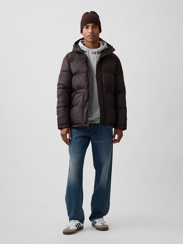 Image 3 of 5, 100% Recycled Relaxed Puffer Jacket