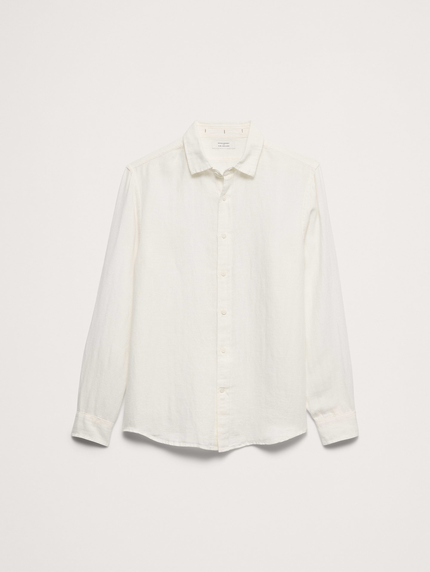 Image 7 of 7, Slim-Fit Linen-Blend Herringbone Shirt