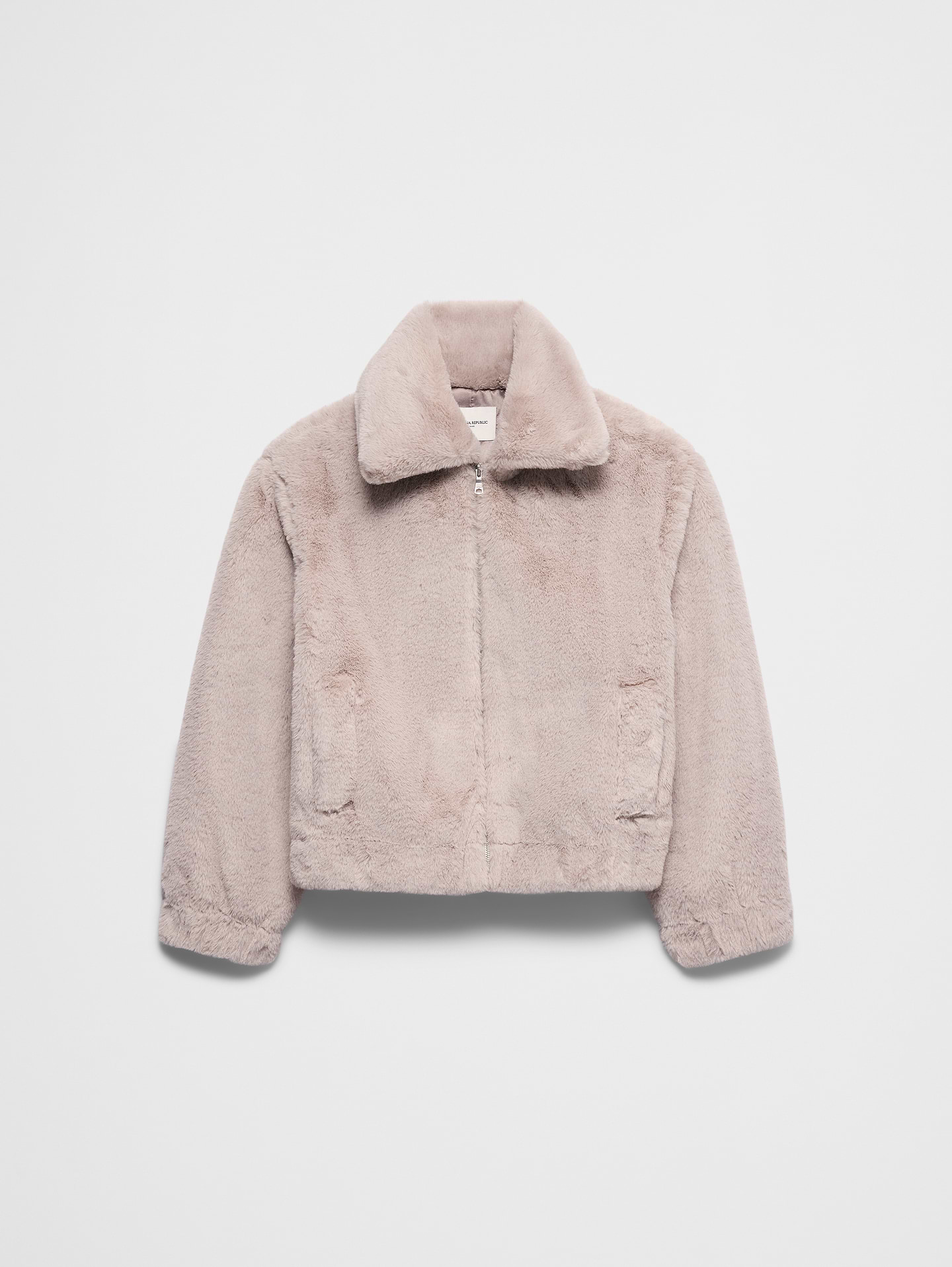 Image 4 of 4, Faux Fur Bubble-Hem Jacket
