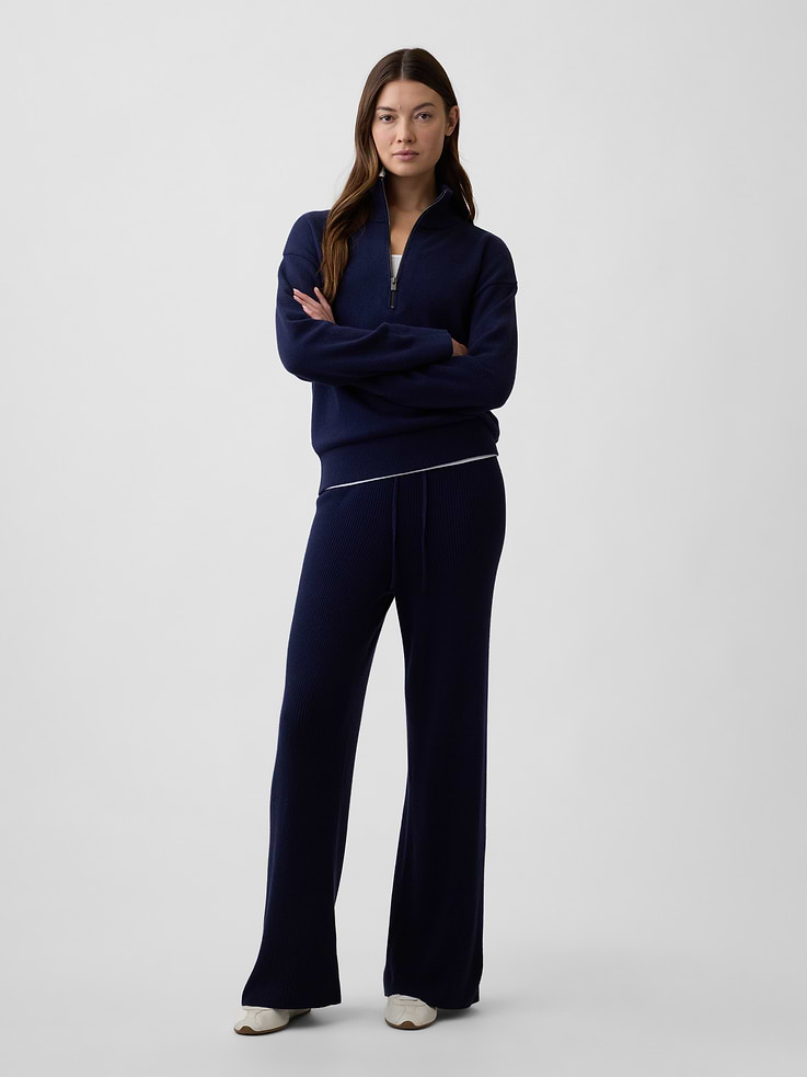 Image 3 of 5, CashSoft Half-Zip Mockneck Sweater