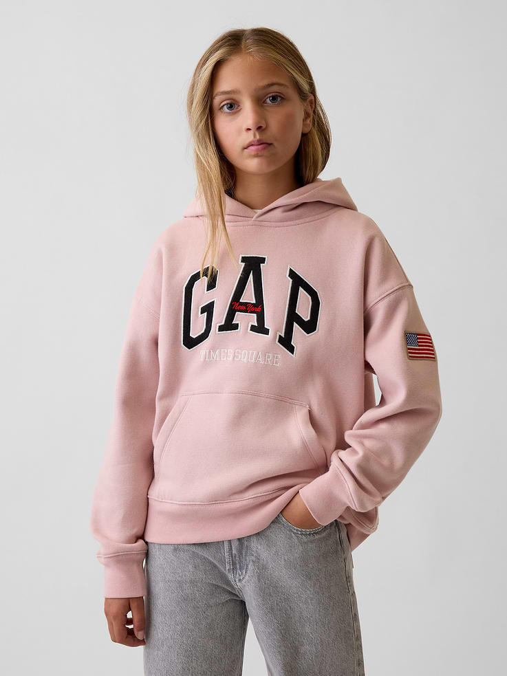 Image 2 of 6, Kids VintageSoft NYC Times Square Logo Hoodie