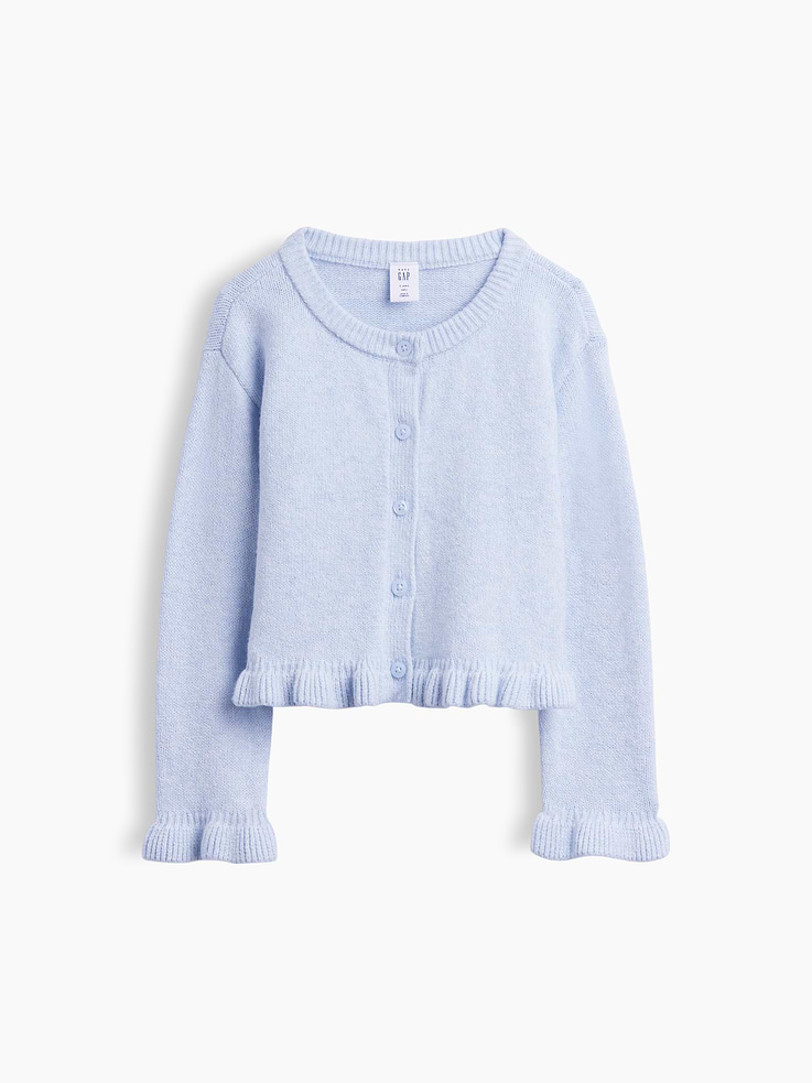 Image 2 of 4, Baby & Toddler CashSoft Ruffle Cardigan Sweater