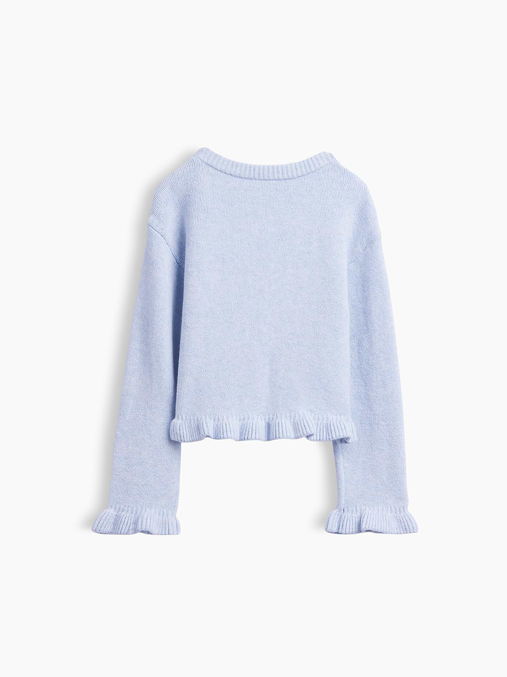 Image 3 of 4, Baby & Toddler CashSoft Ruffle Cardigan Sweater