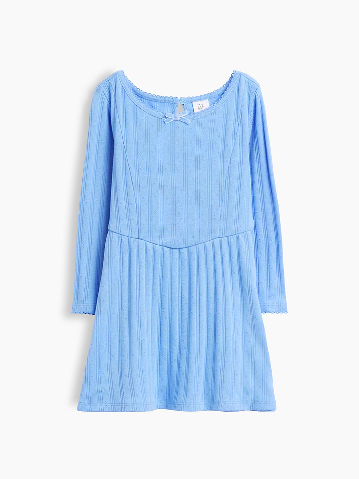 Image 2 de 3, Robe en tricot pointelle côtelé pour Bébé et Tout-petite