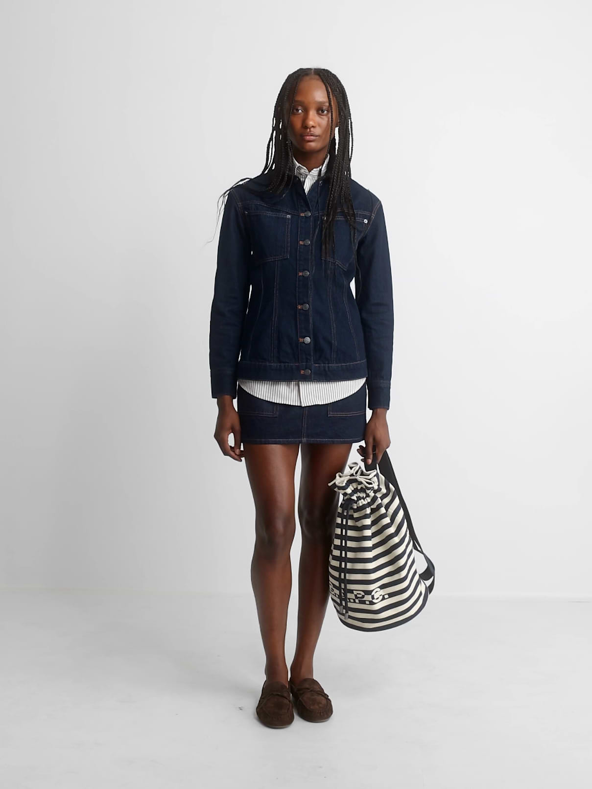 Jacket ￼GAP S P Gap × A.P.C. Structured Denim Jacket | Gap