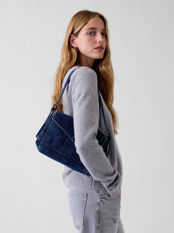 Image 2 of 8, Denim Envelope Bag