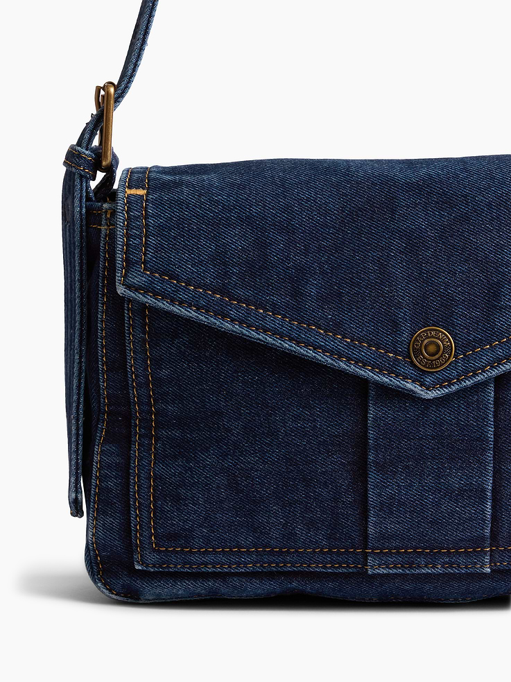 Image 6 of 8, Denim Envelope Bag