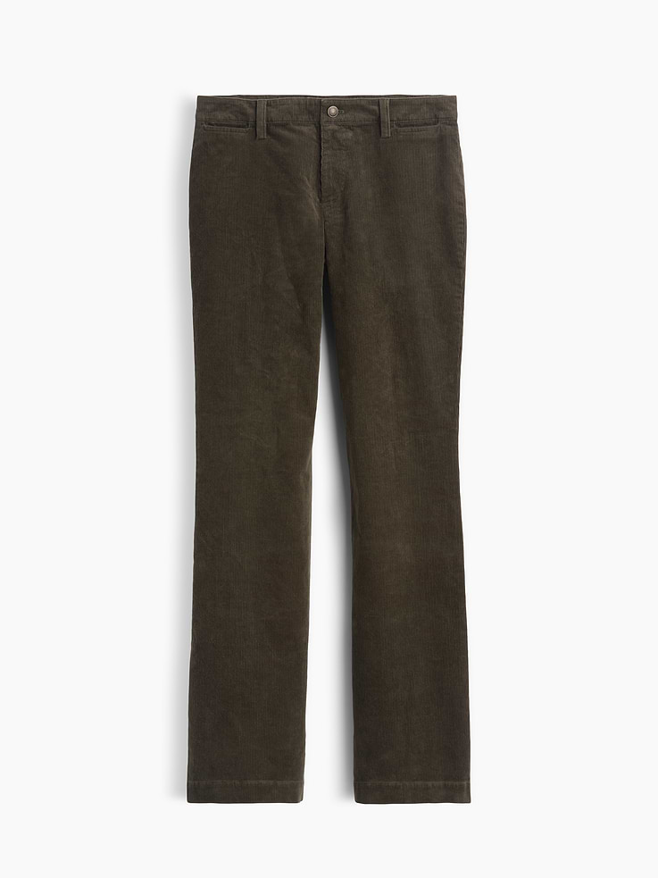 Image 2 of 2, Mid Rise Corduroy Relaxed Flare Pants