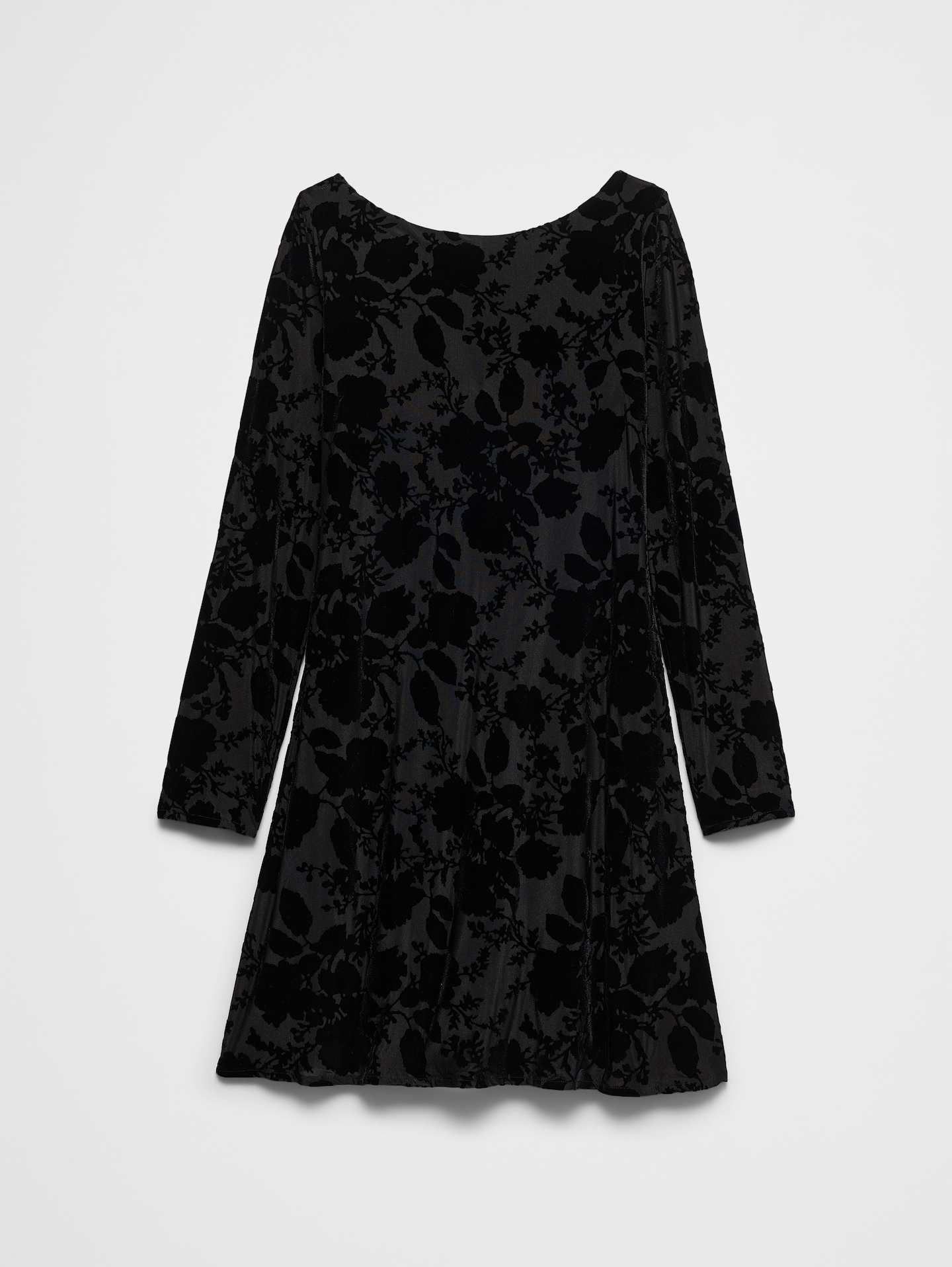 Image 4 of 5, Velvet Boatneck Knee-Length Dress