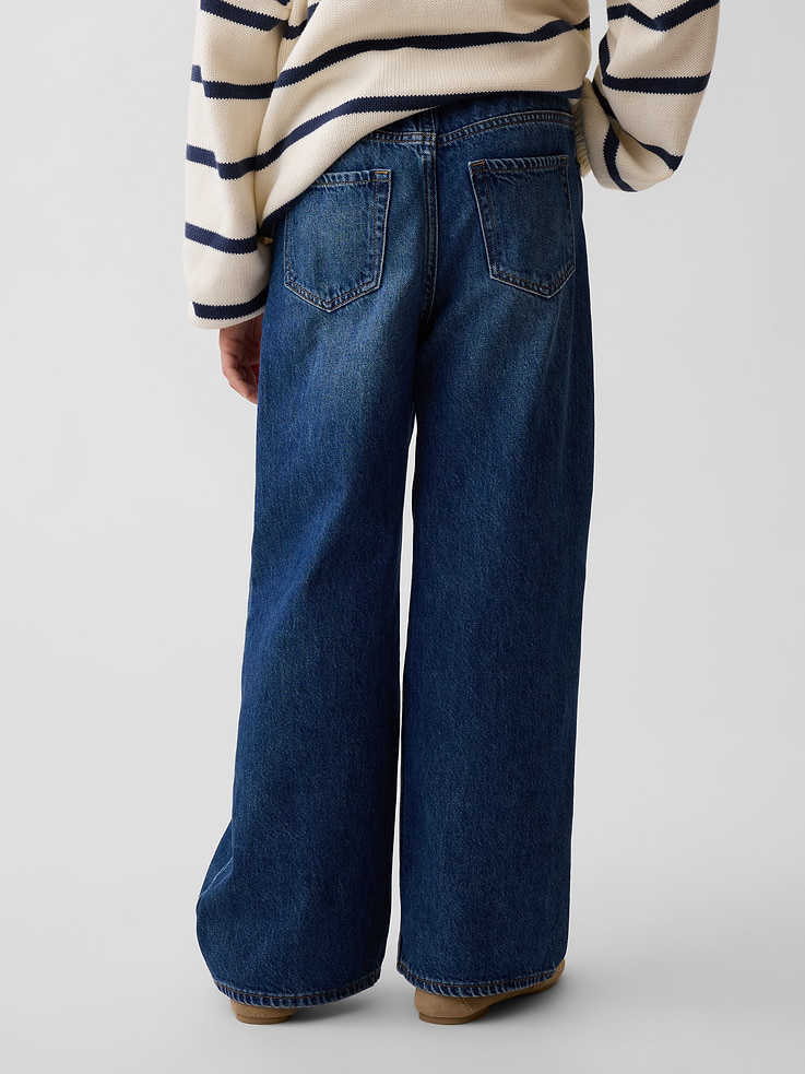 Image 4 of 6, Kids Low Rise Stride Easy Wide-Leg Jeans