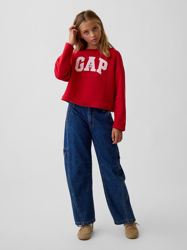 Image 2 of 6, Kids VintageSoft Rollneck Logo Sweatshirt