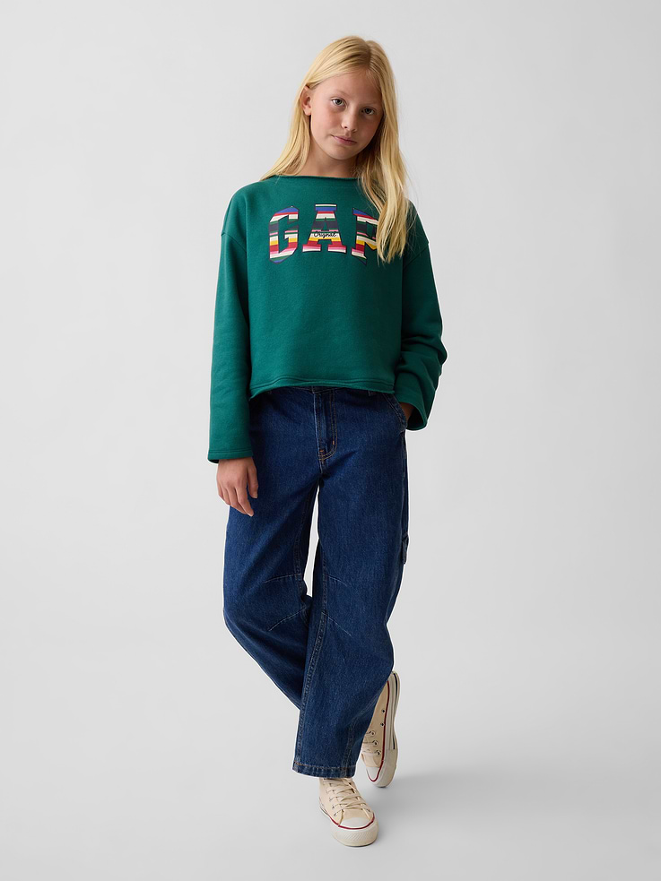 Image 2 of 6, Kids VintageSoft Rollneck Logo Sweatshirt