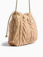 Image 5 of 6, CashSoft Cable-Knit Pouchette