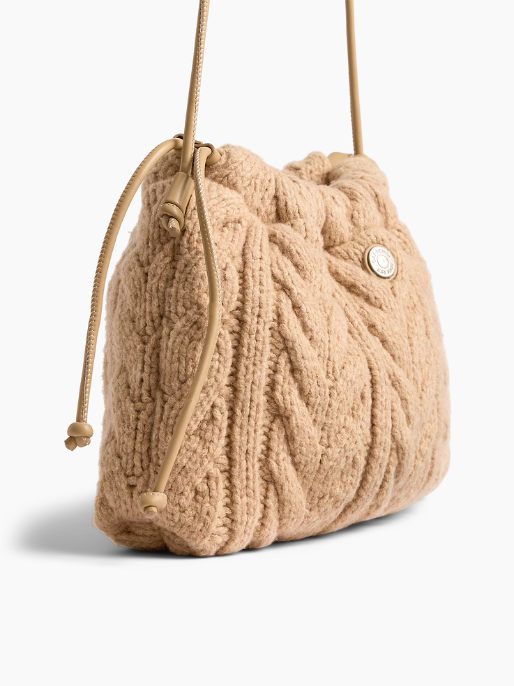 Image 5 of 6, CashSoft Cable-Knit Pouchette