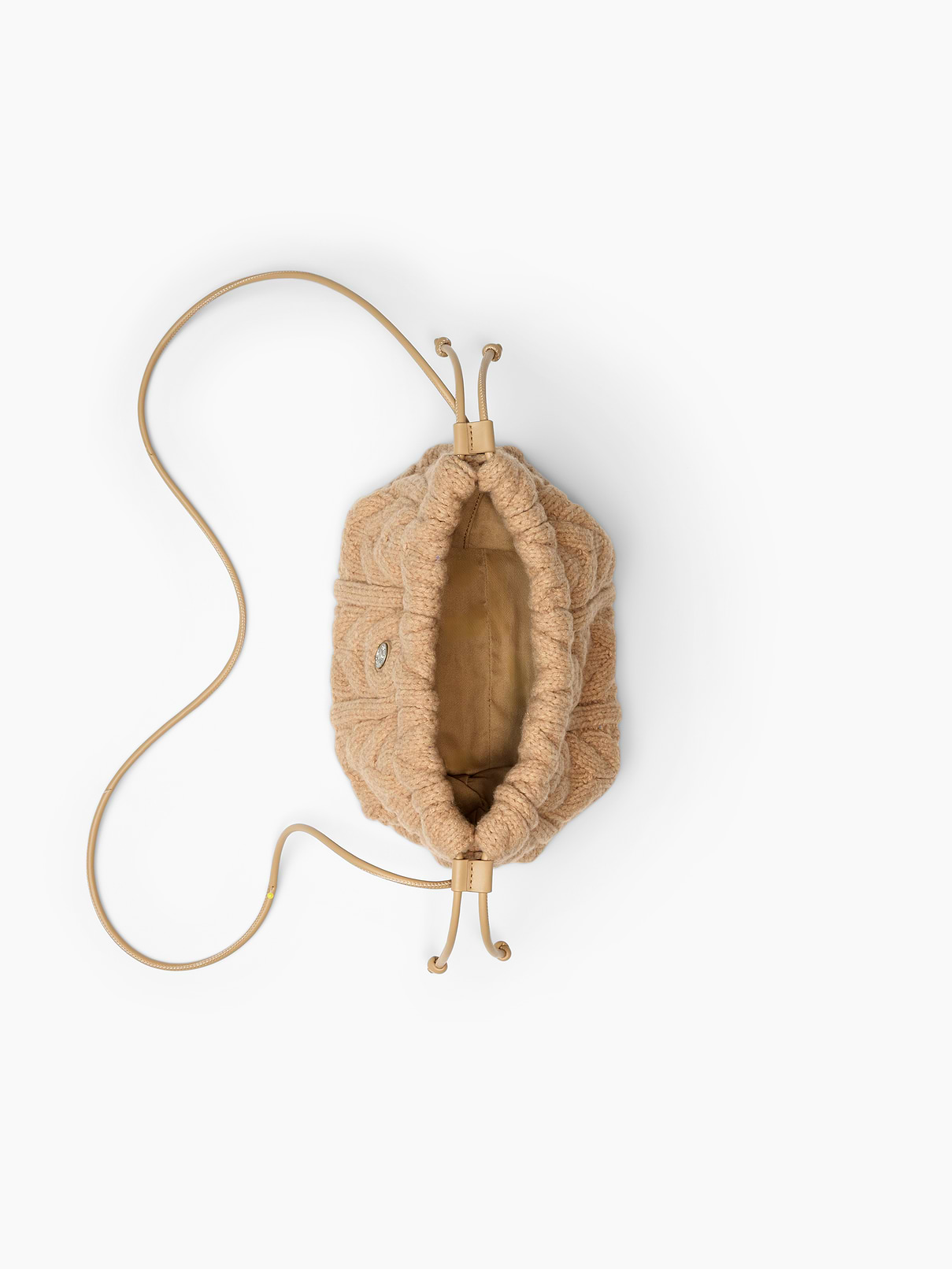 Image 6 of 6, CashSoft Cable-Knit Pouchette