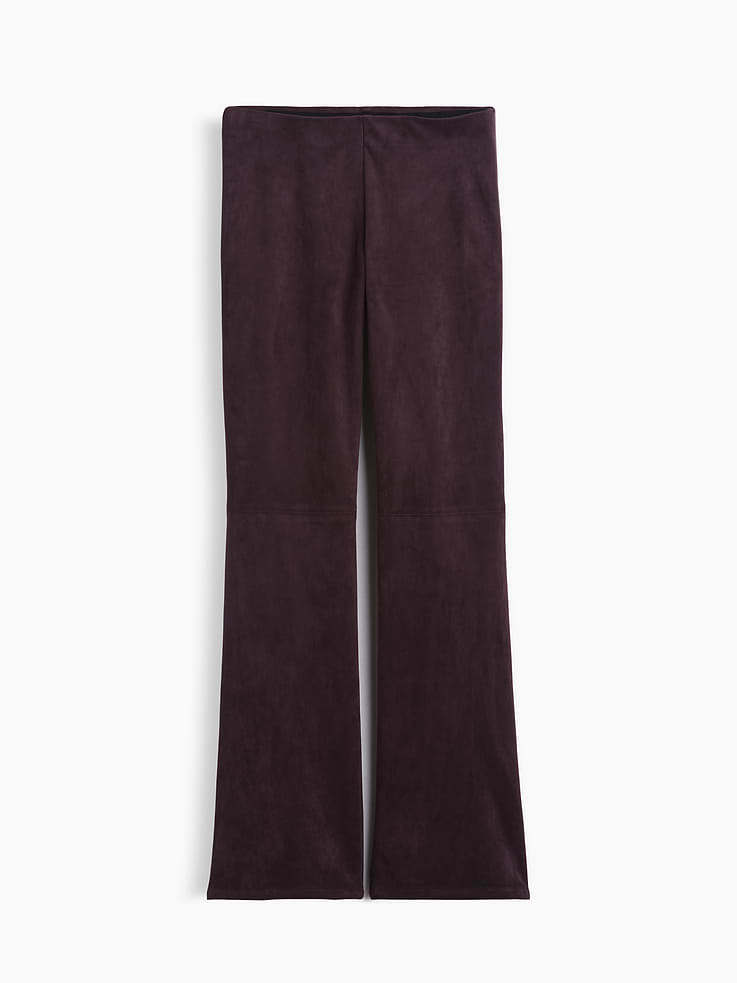 Image 8 of 8, Low Rise Vegan Suede Boot Pants