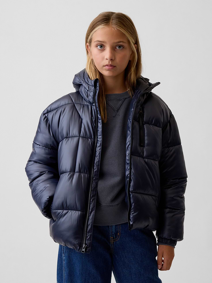 Image 2 of 6, Kids Recycled Heavyweight Puffer Jacket