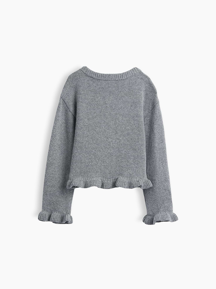 Image 3 of 4, Baby & Toddler CashSoft Ruffle Cardigan Sweater