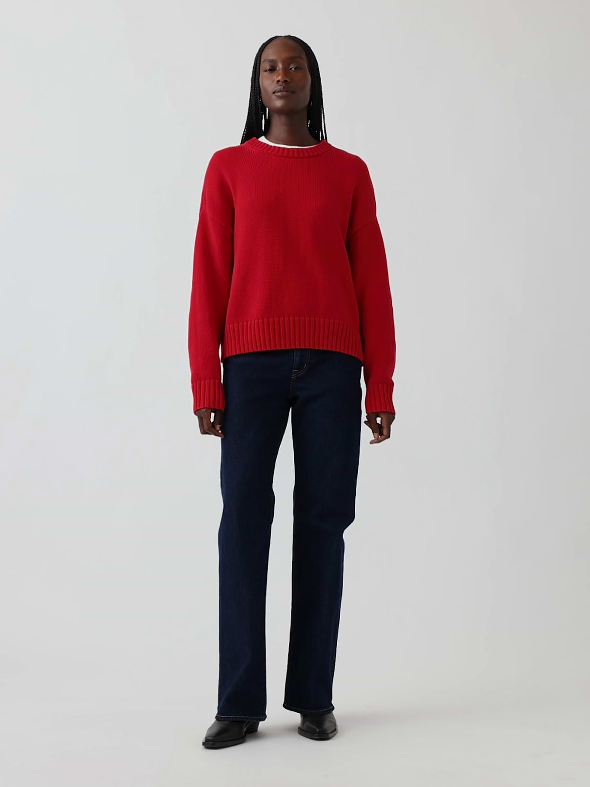 100% Cotton Oversized Crop Sweater | Gap