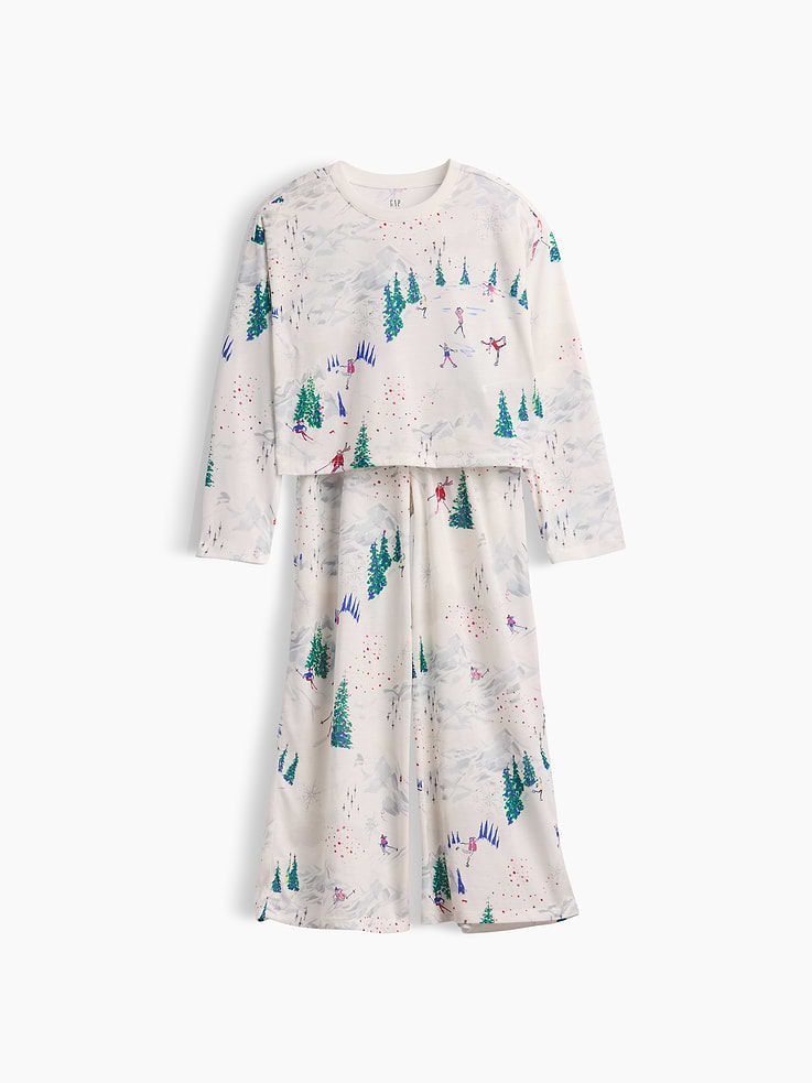Image 2 of 4, Kids Recycled Wide-Leg PJ Set