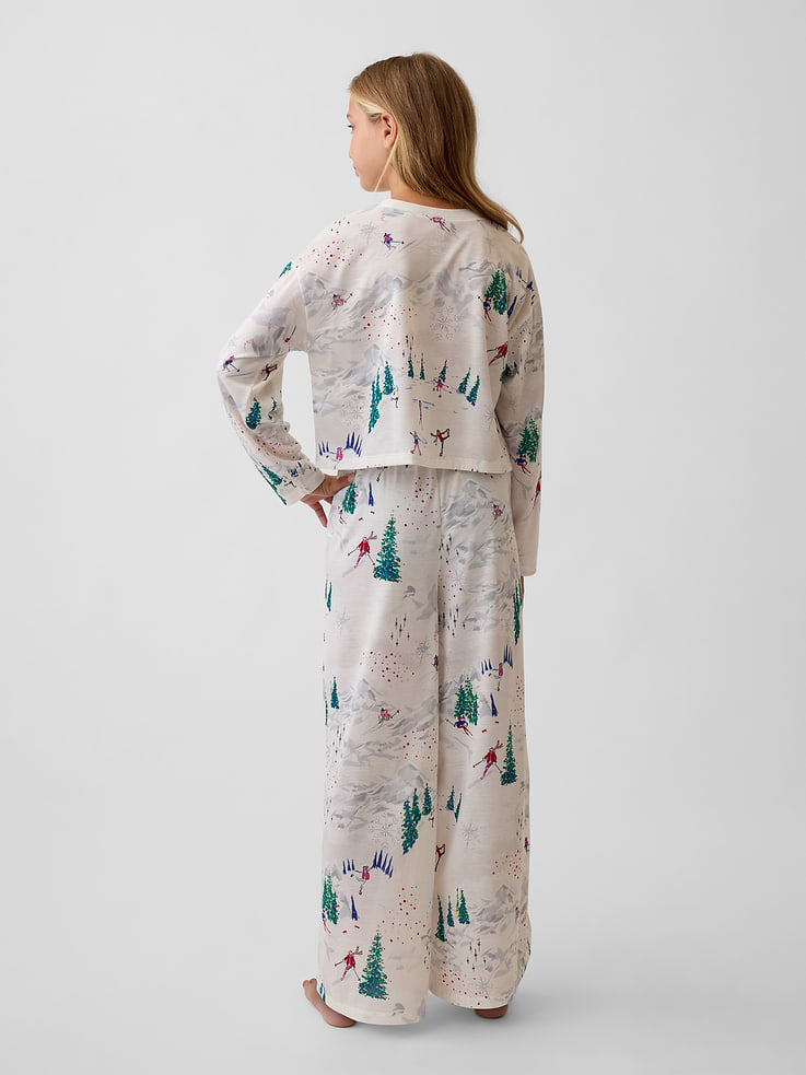 Image 3 of 4, Kids Recycled Wide-Leg PJ Set
